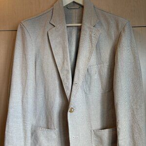 Men's Natural Linen Hopsack Carry-On Jacket from Buck Mason - Size Medium